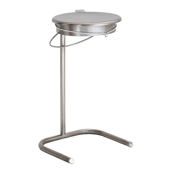 Open frame pedestal waste bag holders
