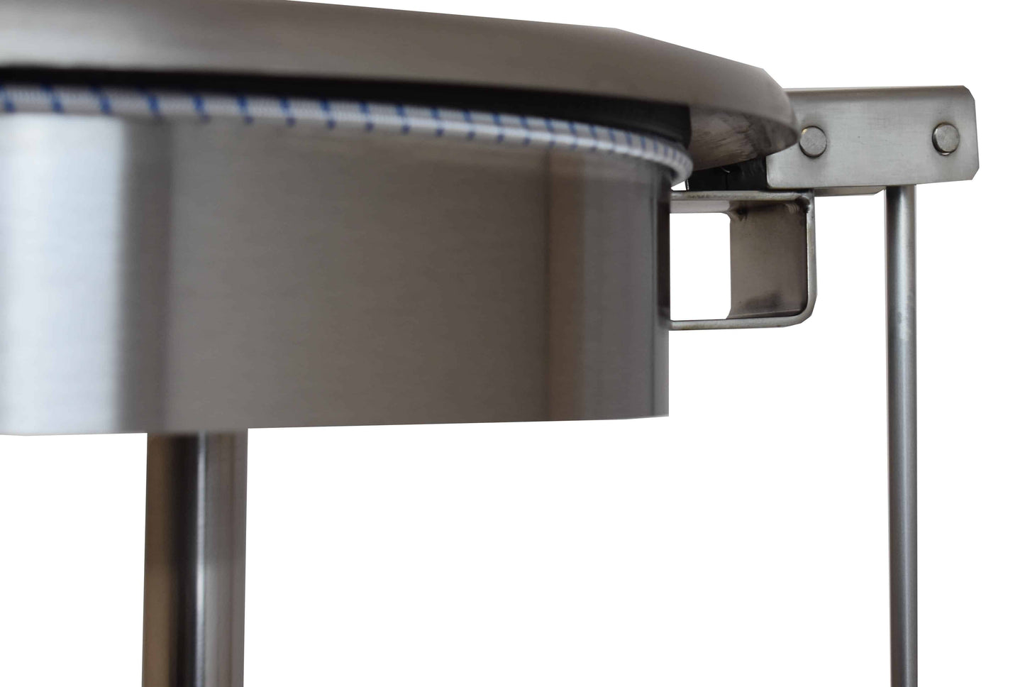 Open frame pedestal waste bag holders