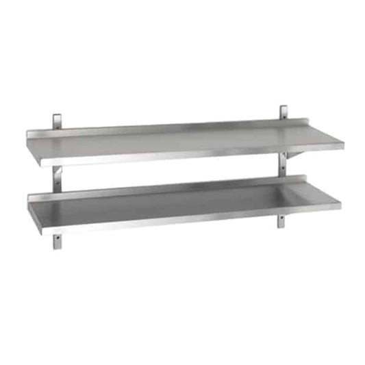 Stainless steel adjustable wall shelving