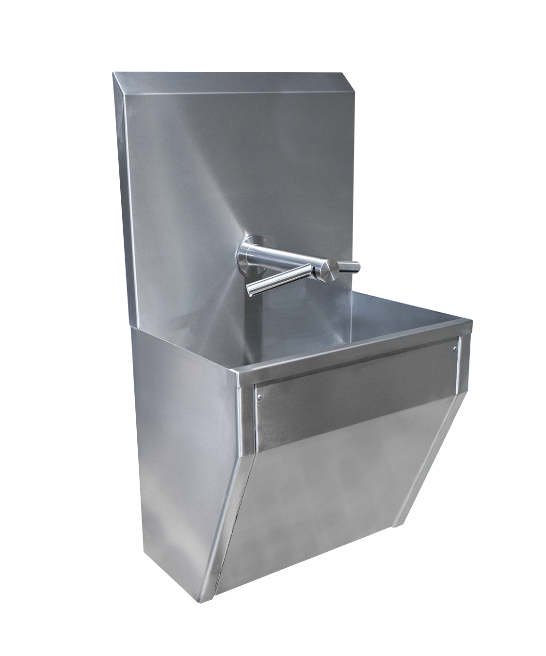One station wash trough with Dyson Airblade wash & dry tap