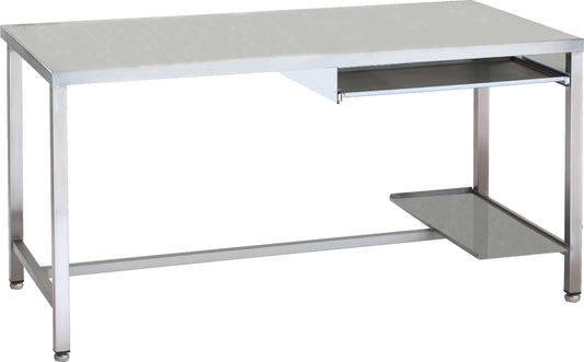 Stainless steel computer desk