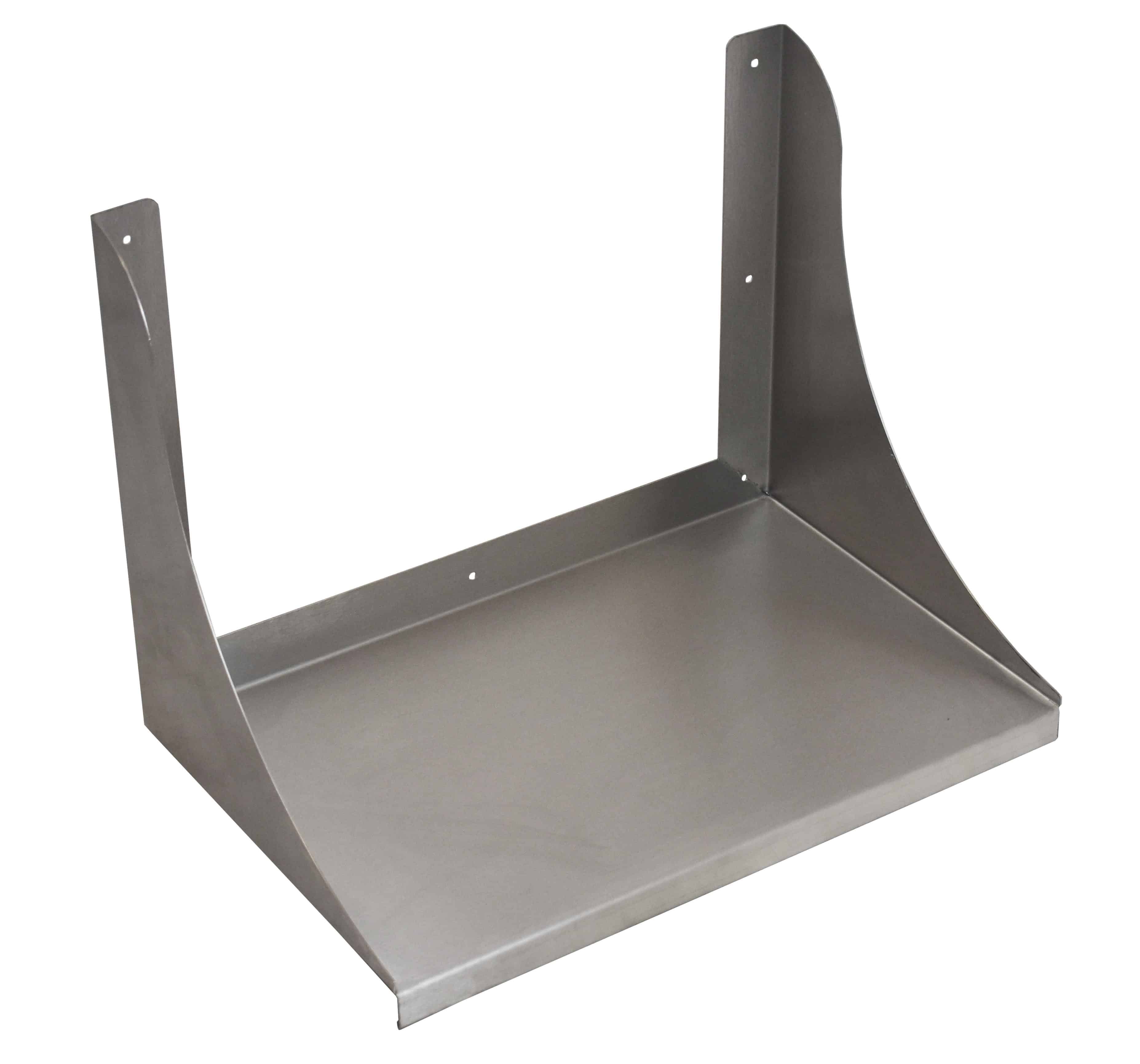 Part enclosed stainless steel shelves