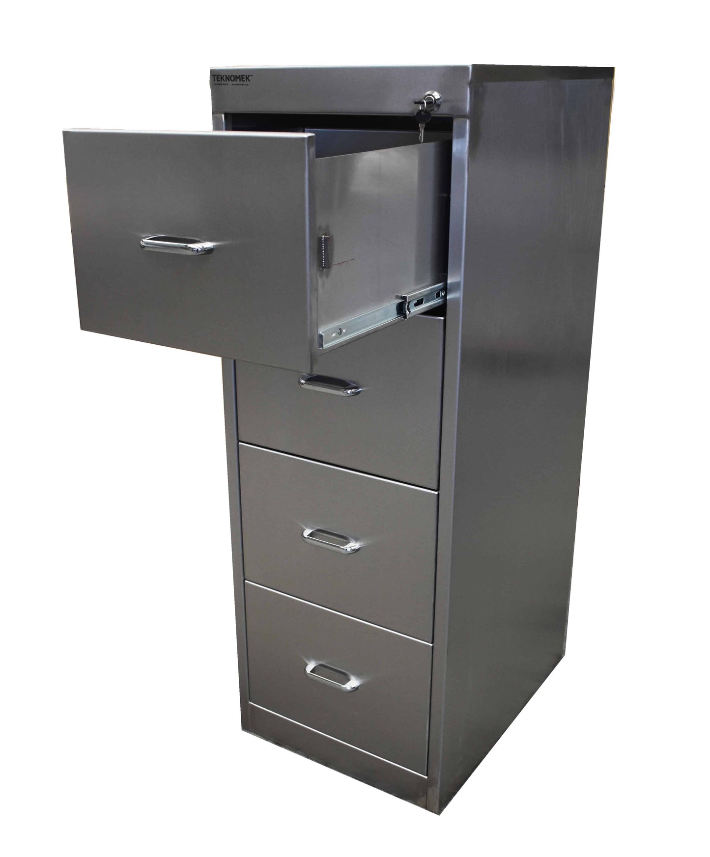 Stainless steel filing cabinet