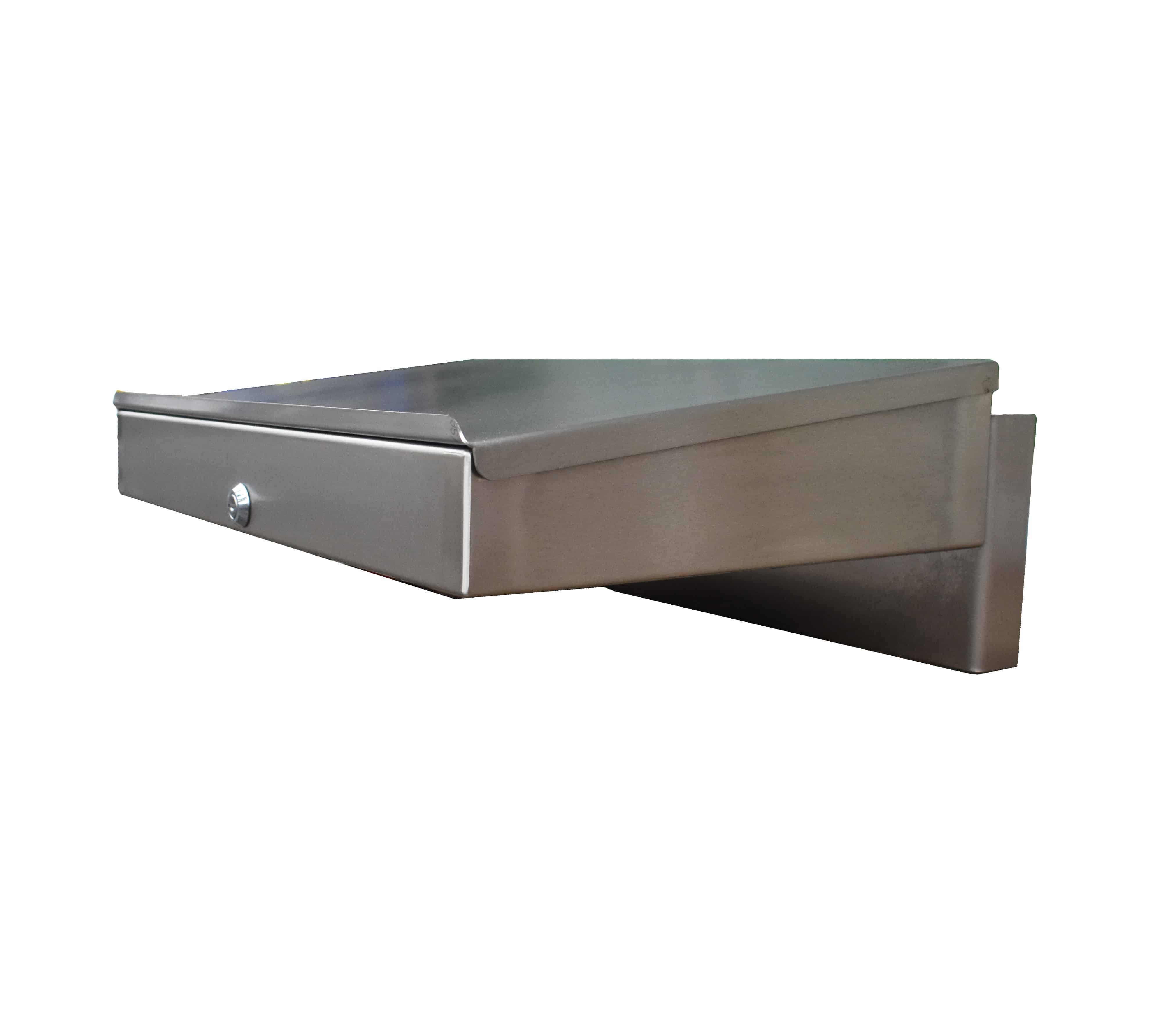 Stainless steel wall mounted writing desk