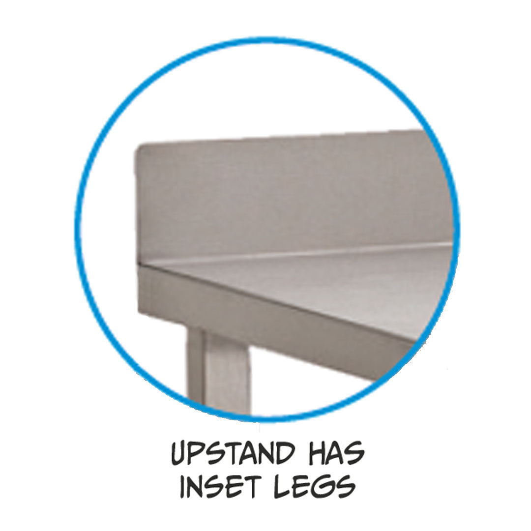 Stainless steel heavy duty table with undershelf
