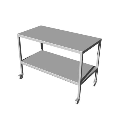 Stainless steel light duty table with undershelf