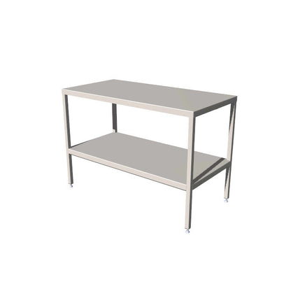 Stainless steel light duty table with undershelf