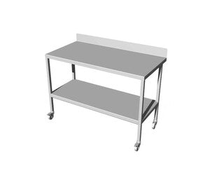 Stainless steel light duty table with undershelf