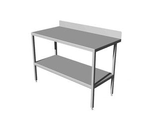 Stainless steel light duty table with undershelf