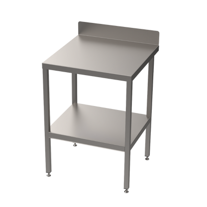 Stainless steel light duty table with undershelf