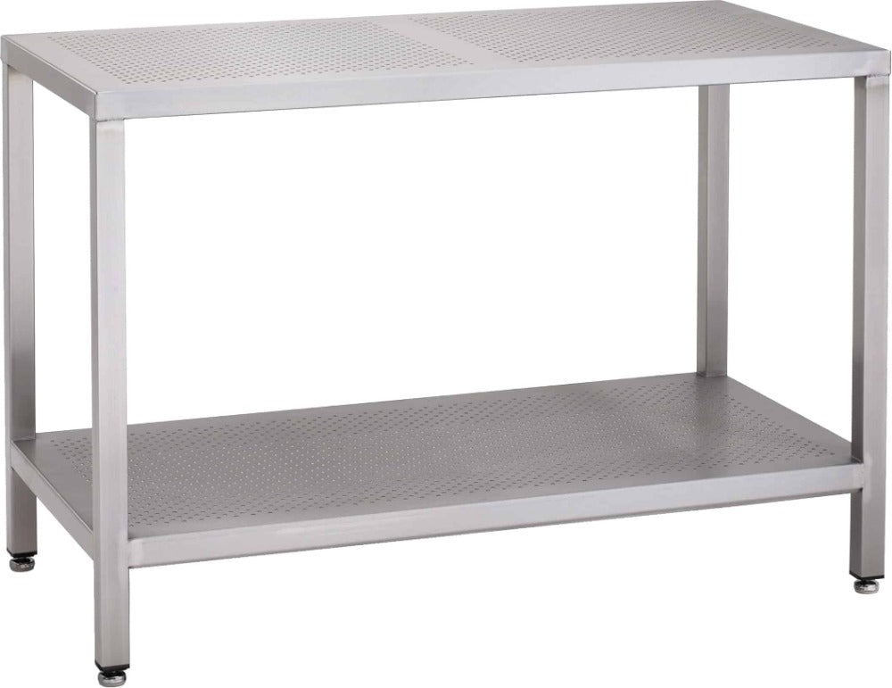 Stainless steel heavy duty table with perforated top