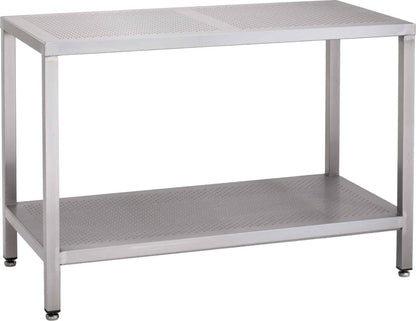 Stainless steel heavy duty table with perforated top