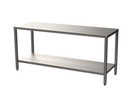 Stainless steel heavy duty table with perforated top