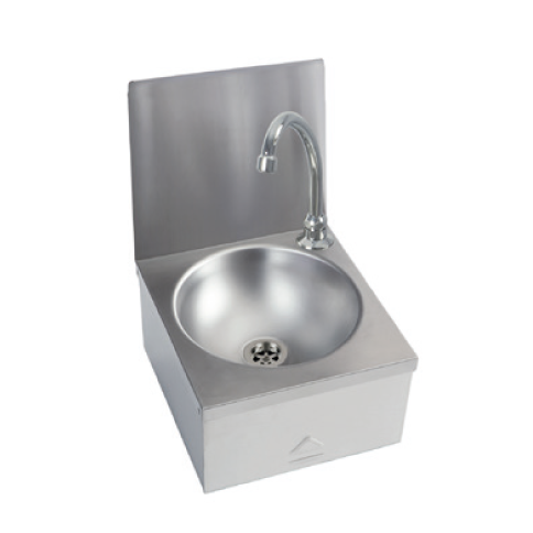 Stainless steel knee operated hand wash sink