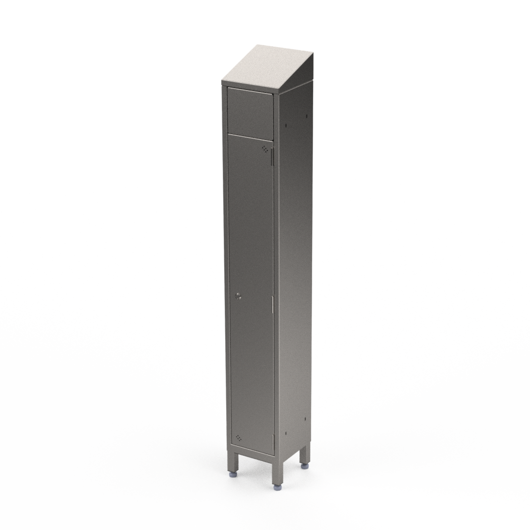 Stainless steel dirty laundry lockers with flap