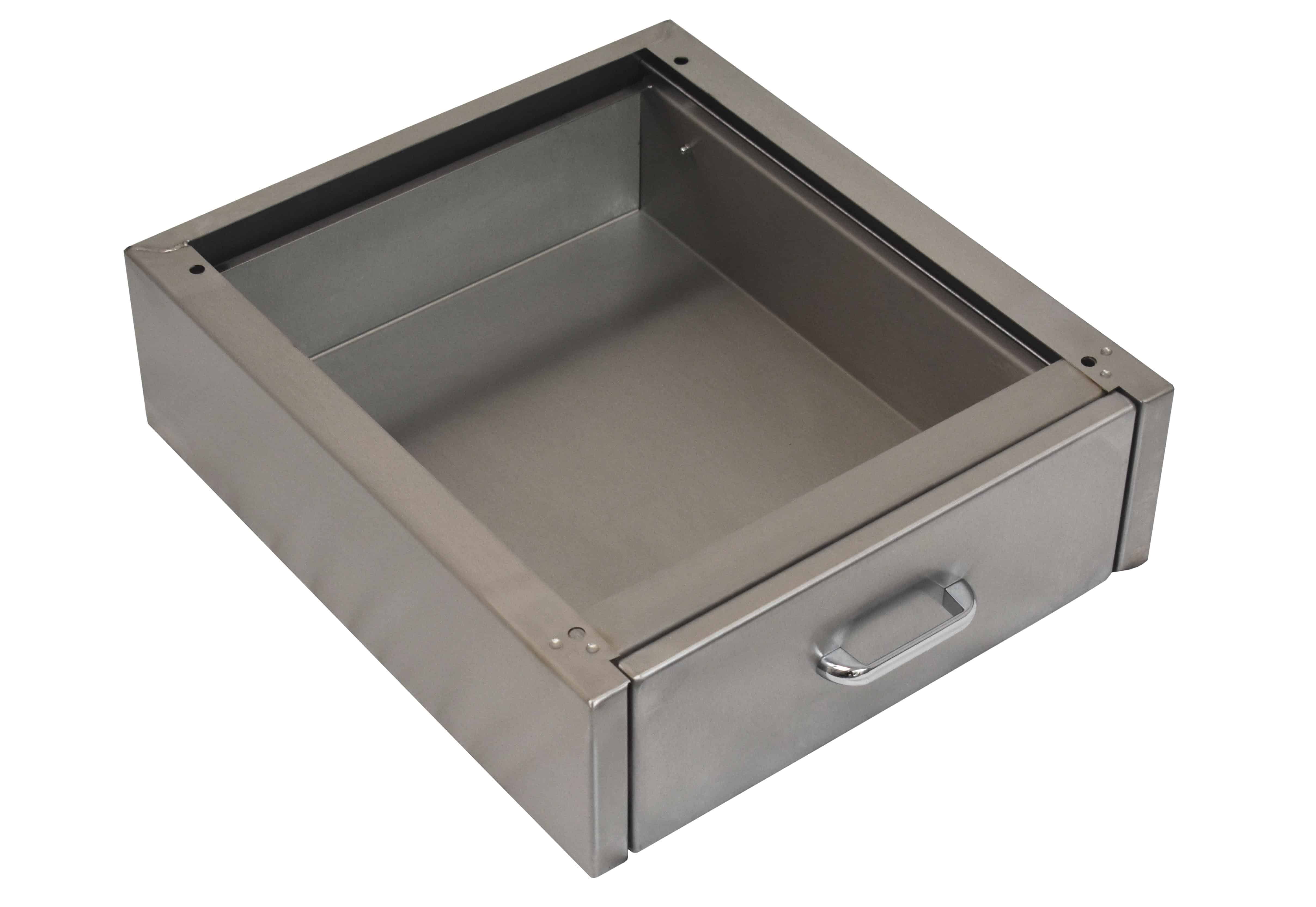 Stainless Steel Static Desk 2 Drawer (Add-on Only)