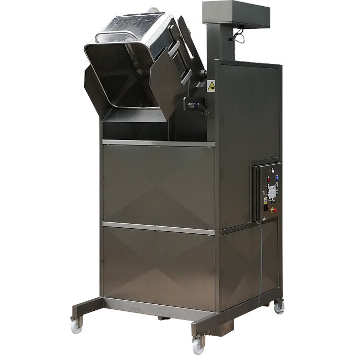 Mobile Guarded Motor Driven Pillar Tote Bin Tipper