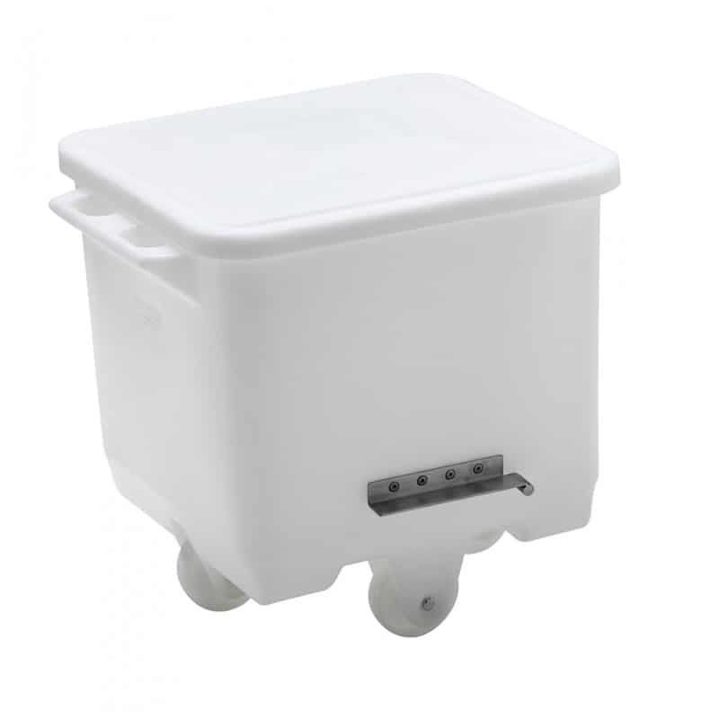 Coloured plastic tote bins