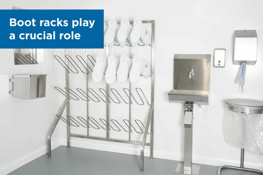 The crucial role of boot racks within hygienic environments