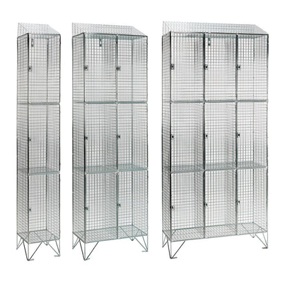 Wire mesh lockers