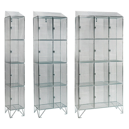 Wire mesh lockers