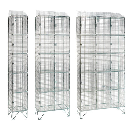 Wire mesh lockers