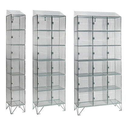 Wire mesh lockers