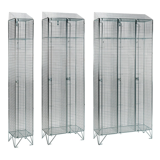 Wire mesh lockers