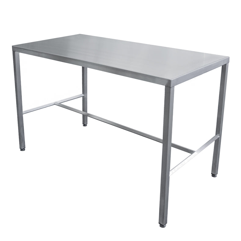 Stainless steel table with diamond centre tie bar