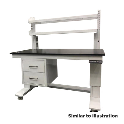 Ergonomic electronic height adjustable table with Trespa® TopLab® PLUS worktop
