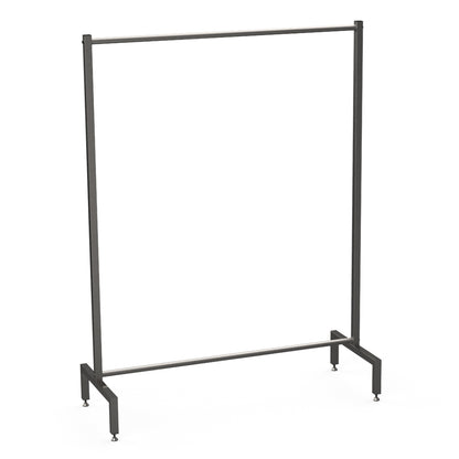 Freestanding stainless steel garment rail