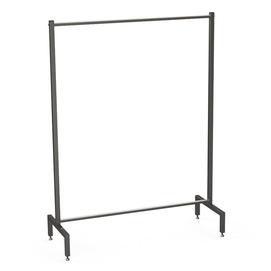 Freestanding stainless steel garment rail