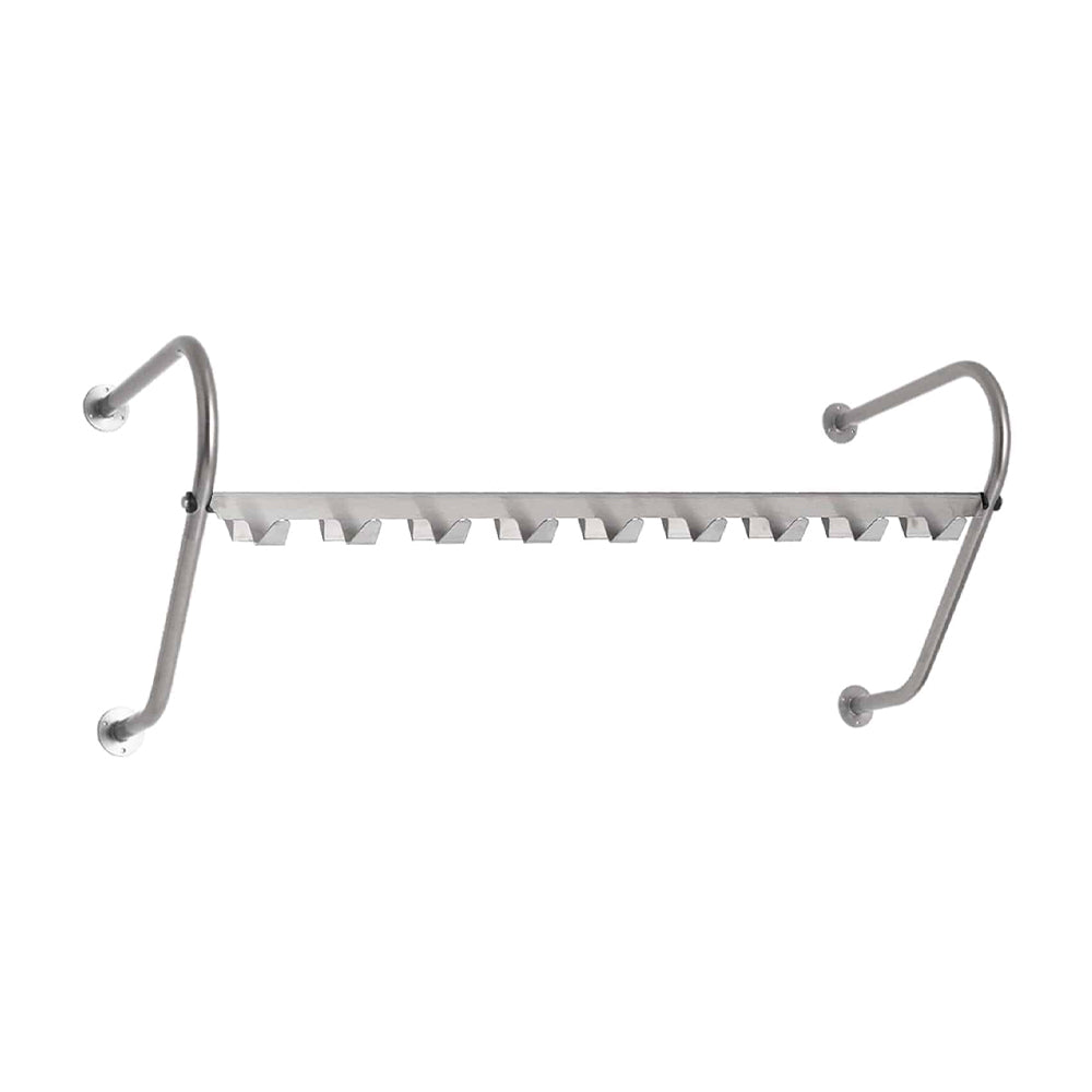 Wall fixed garment rails with hooks