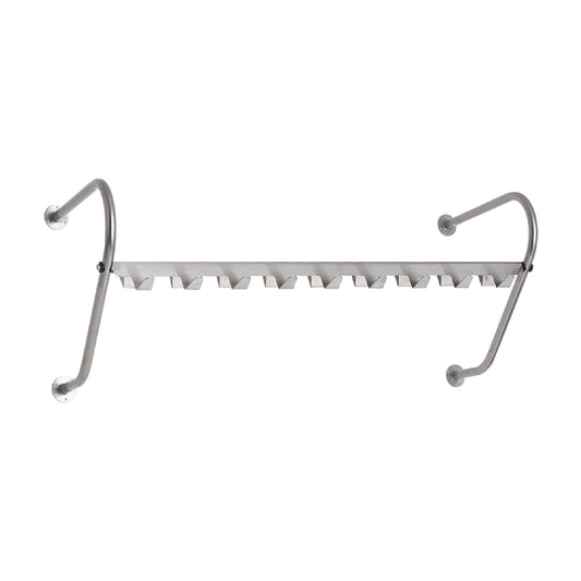 Wall fixed garment rails with hooks
