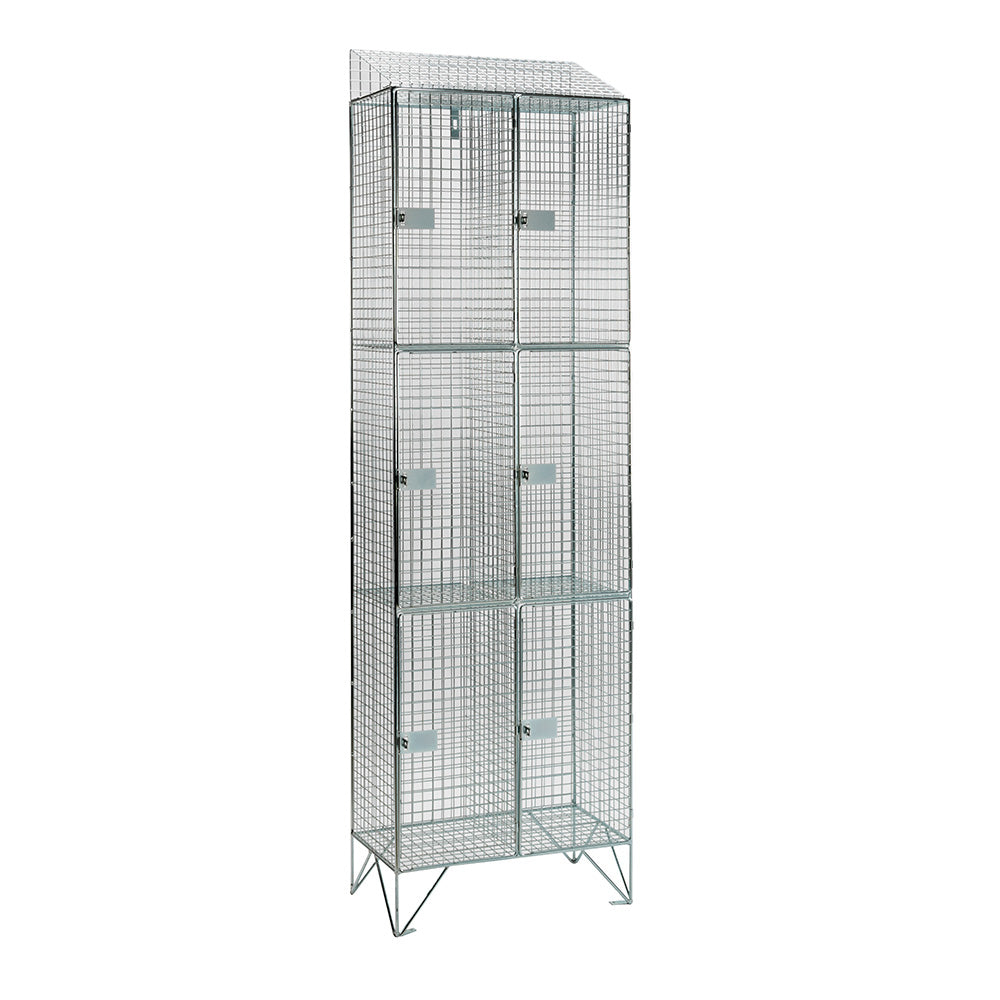 Wire mesh lockers