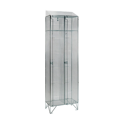 Wire mesh lockers