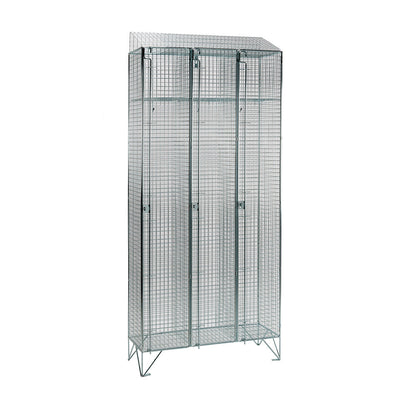 Wire mesh lockers