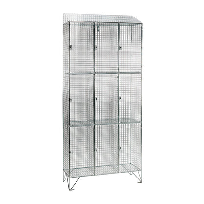 Wire mesh lockers