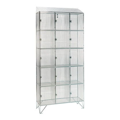 Wire mesh lockers