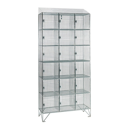 Wire mesh lockers