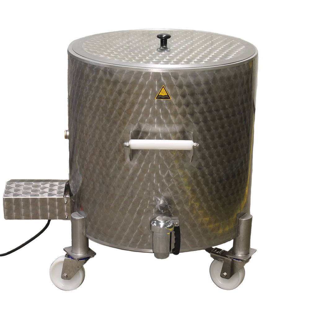 Electric commercial boiling pan with indirect heat