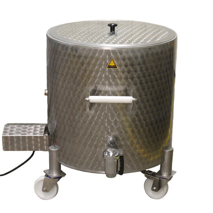Electric commercial boiling pan with indirect heat