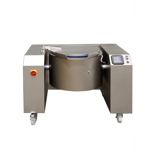 Mobile electric commercial boiling pan with indirect heat and tilting function, 50L