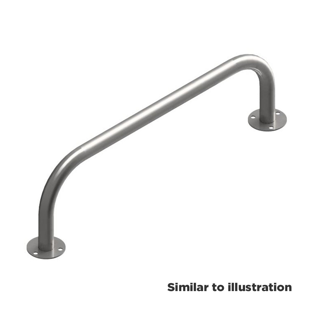 Stainless steel low level protection barrier, bolt down