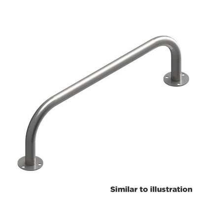 Stainless steel low level protection barrier, bolt down