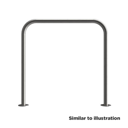 Stainless steel protection barrier, bolt down