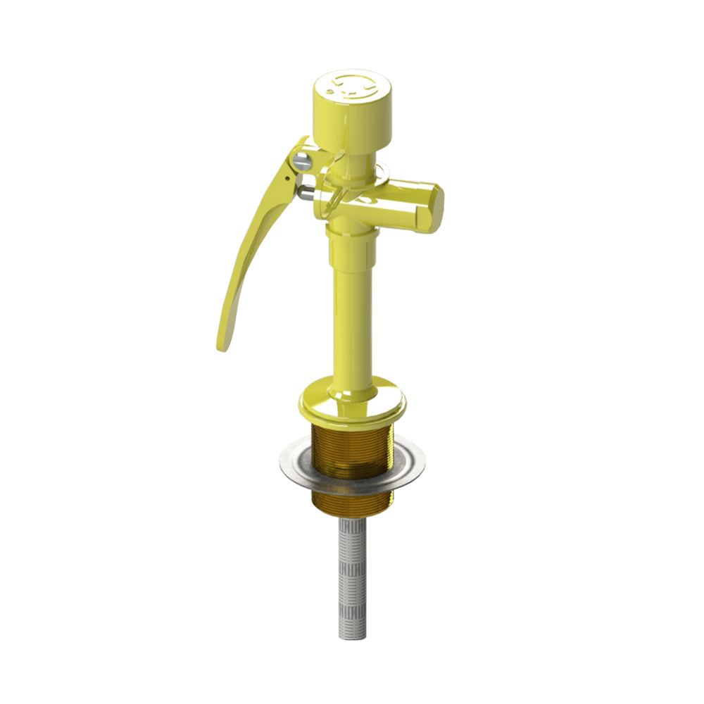 Yellow deck-mounted emergency eye wash
