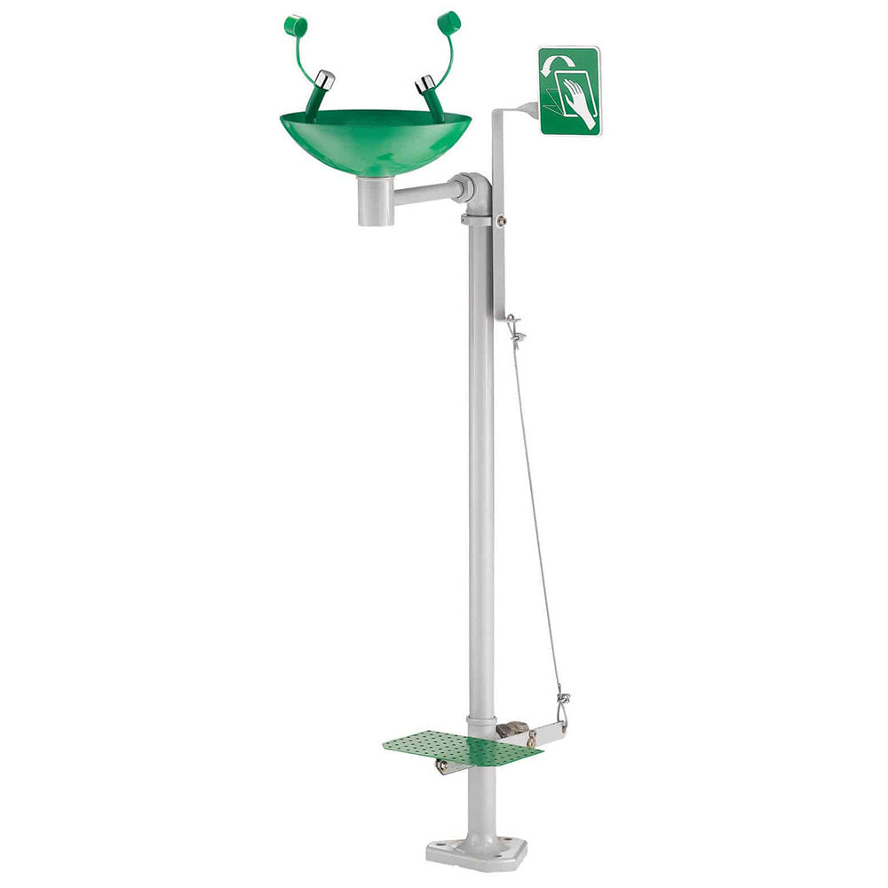 Pedestal mounted emergency eyewash  unit