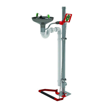 316-grade pedestal mounted emergency eyewash unit