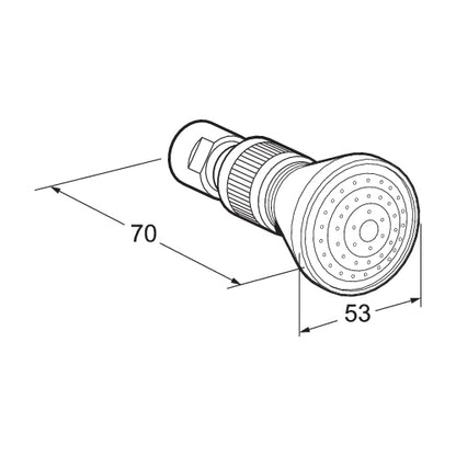 Replacement apron wash booth shower rose